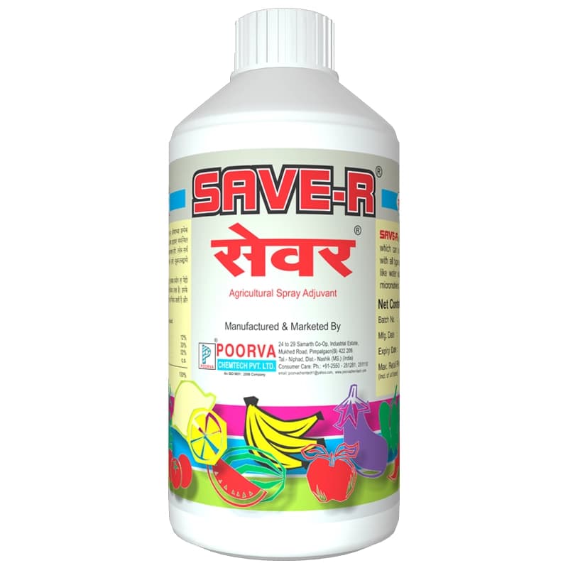 Poorva Save-R Agricultural Spray Adjuvant, Enhances Effectiveness and Coverage In Spray - Image 1