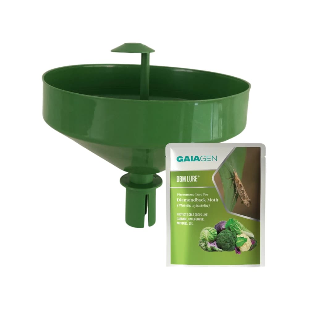 Gaiagen DBM Lure and Traps Pheromone Lure for Diamondback Moth (Plutella xylostella) & Insect Water Trap (Wota-T) 