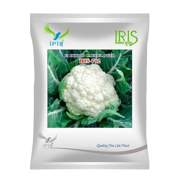 Iris IHS-702 F1 Hybrid Cauliflower Seeds, High Yield, Disease Tolerant And Self Curving Variety