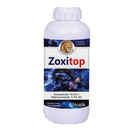 Shivalik Zoxitop Azoxystrobin 18.2% + Difenoconazole 11.4% SC Fungicide, Broad-Spectrum For Crops