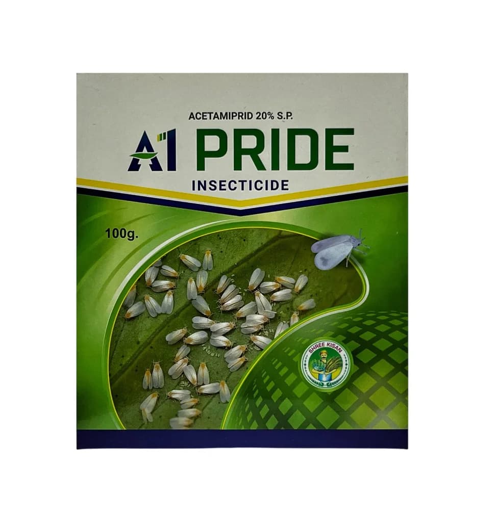 Shree Industries A1 Pride Acetamiprid 20% SP Insecticide, Effective Aphids, Jassids, Thrips, White Flies and Leaf Hoppers