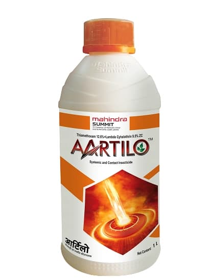 Mahindra Aartillo Thiamethoxam 12.6% + Lambda Cyhalothrin 9.5% ZC Insecticide For Sucking Pest And Bollworm Control - Image 1