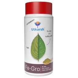 Utkarsh FeGro (Iron- Fe-12% EDTA Chelated) (100% Water Soluble Foliar Spray), Stimulates and Regulates Enzyme Reactions for the Growth 1