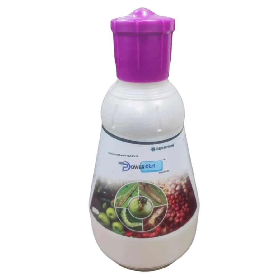 Berrysun Power Control Chlorantraniliprole 18.50% SC Insecticide, Best Control For Pod Borer, Stem Borer, Leaf Folder, Diamondback Moth & Fruit Borer - Image 1