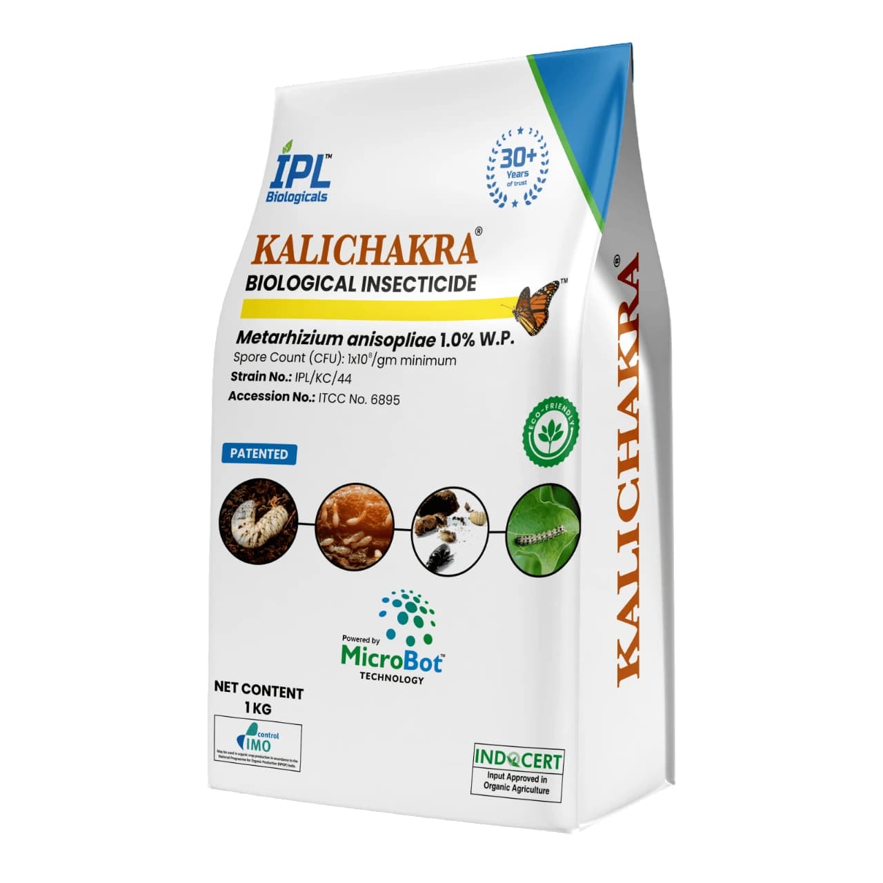 IPL Kalichakra Metarhizium Anisopliae 1.0% WP Bio Insecticide, Effectively Control White Grubs, Root Grubs And Sucking Pests - Image 1