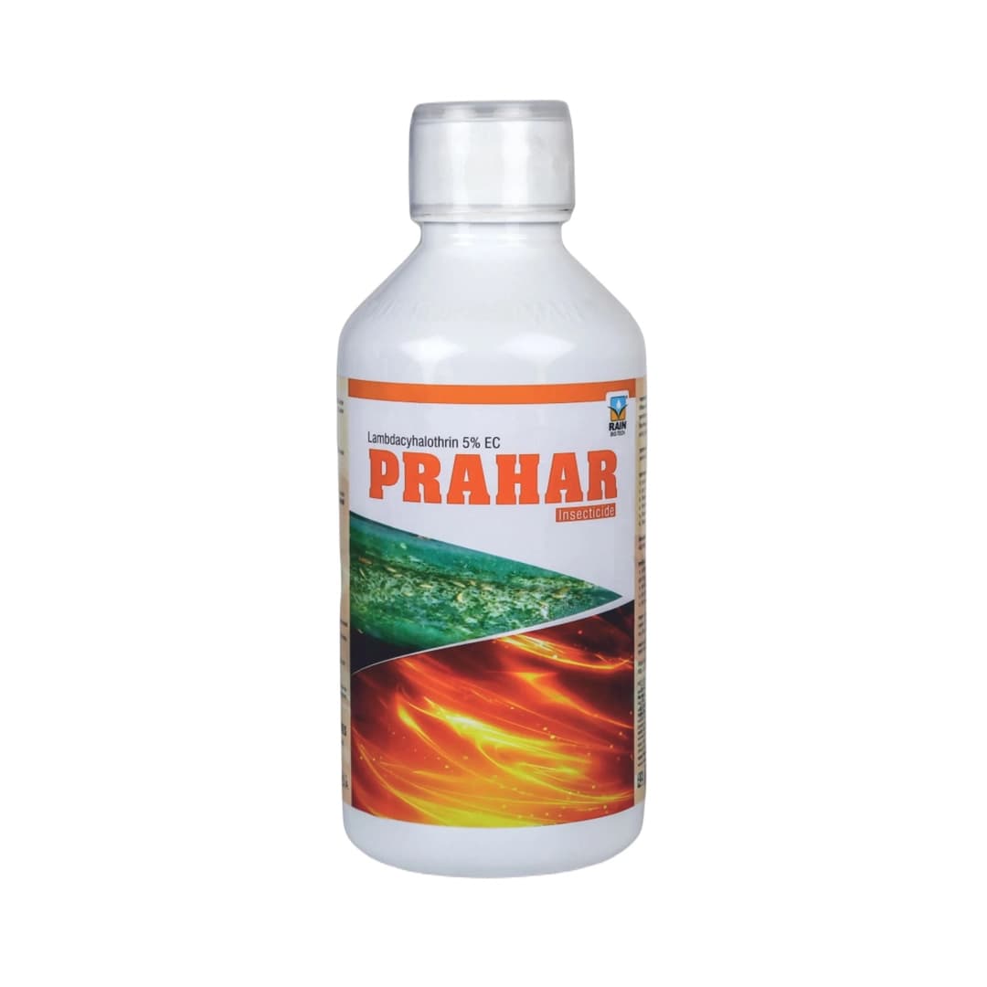 PRAHAR - Lambda Cyhalothrin 5% EC For Controls Sucking and Lepidopteron Pests in Various Crops. - Image 1