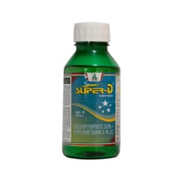 Dhanuka Super D Chlorpyriphos 50% + Cypermethrin 5% EC Insecticide, Systemic And Contact, Effective For Sucking And Chewing Pests In Cotton 1