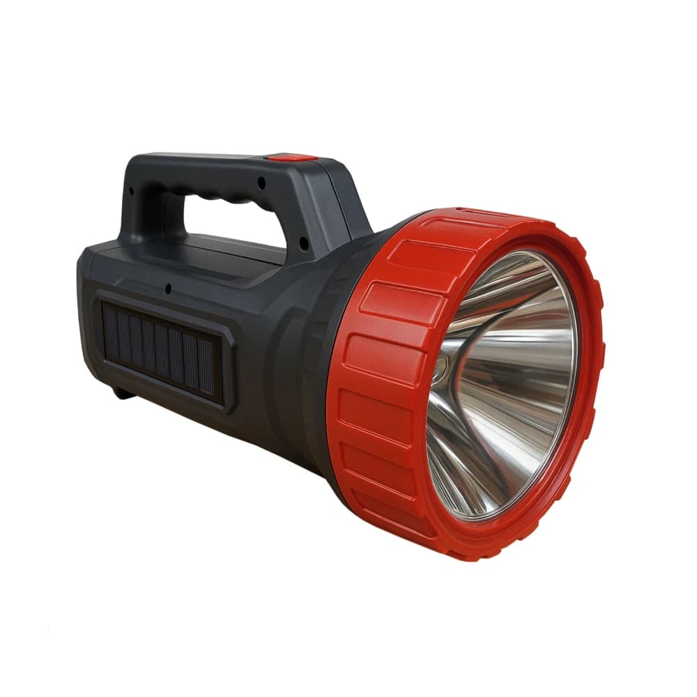 Radhe Agri Solar Rechargeable Torch Light, 1KM Range, 50W LED, 4000mAh Battery