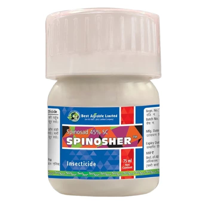 Best Agrolife Spinosher Spinosad 45% SC Insecticide, Effective Control Of Bollworm, Borer & Thrips In Cotton, Chillies, And Red Gram - Image 1