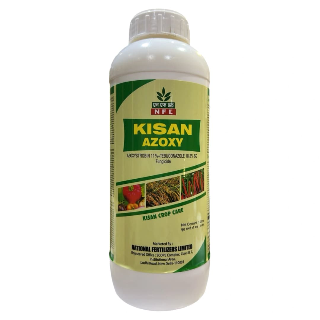 NFL Kisan Azoxy Azoxystrobin 11% + Tebuconazole 18.3% SC Fungicide, Effective Disease Control