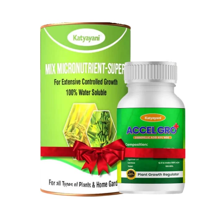 Katyayani Banana Growth Booster Combo, Promote Growth And Flowering (Mix Micronutrient 100 Gm, Accel Gro Plus 6 Gm)