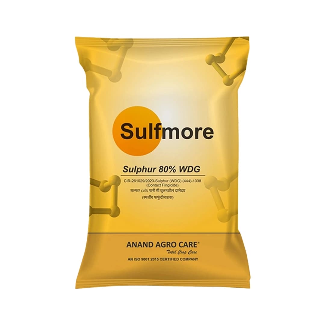 Anand Agro Sulfmore Sulphur 80% WDG Fungicide, Boost Crop Yields and Fight Fungal Diseases - Image 1