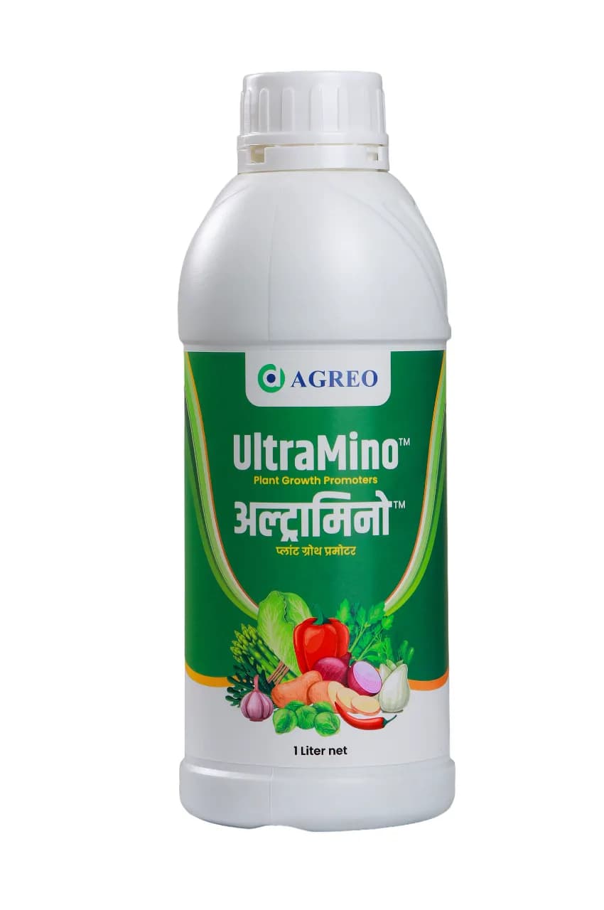 Agreo Ultramino (Seaweed Liquid-85%, Fulvic-1%, Amino Acid-4%, Satbilizer-10%) Plant Growth Promoter, Suitable For All Types Of Crops