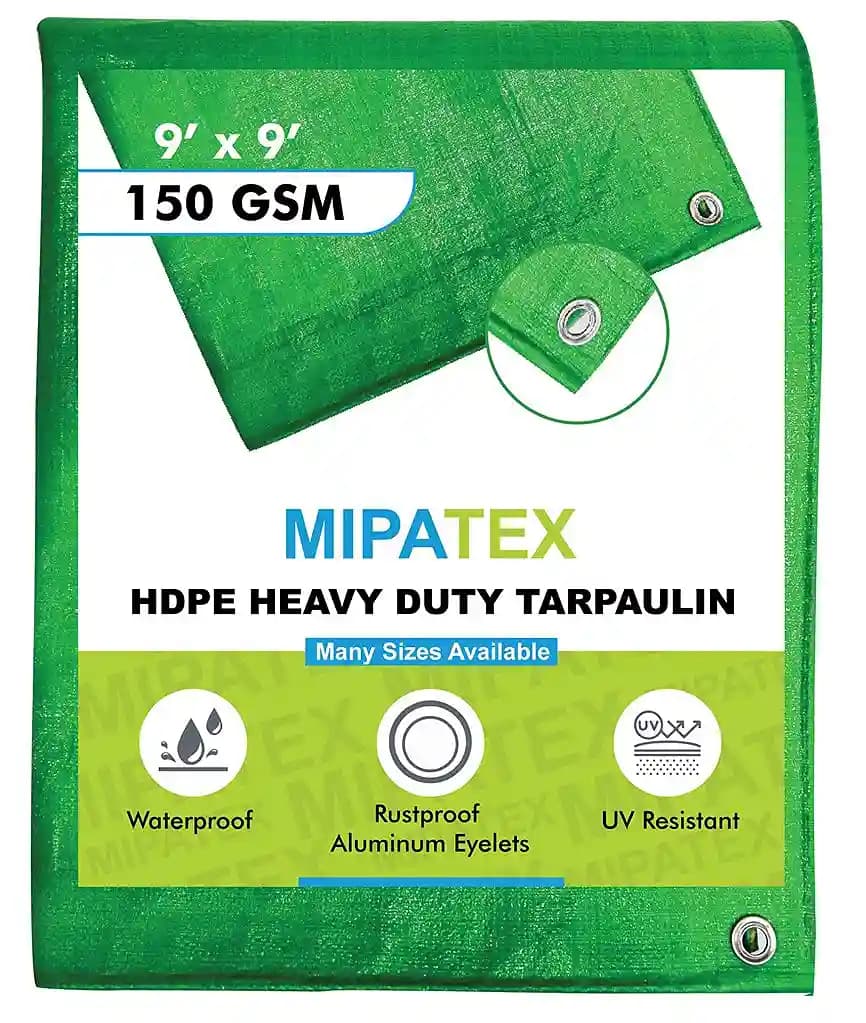 Mipatex Tarpaulin 150 GSM Waterproof Multipurpose Use, Poly Tadpatri with Aluminum Eyelets. - Image 9