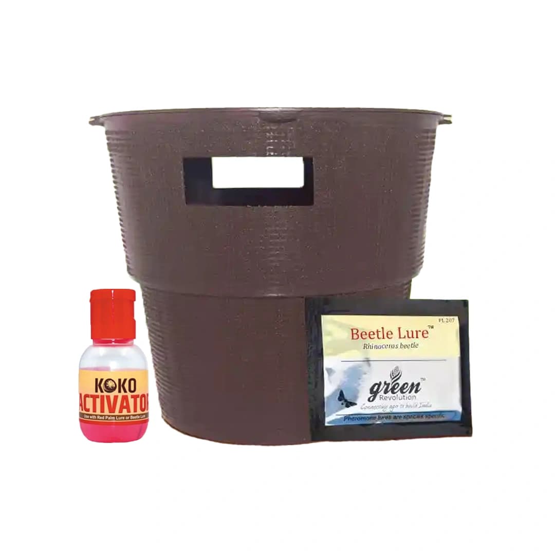 Pheromone Trap & Lure for RB (Rhinoceros Beetle) KOKO Activator Free, For Coconut, Date Palm, Oil Palm, Arecanut Palm.