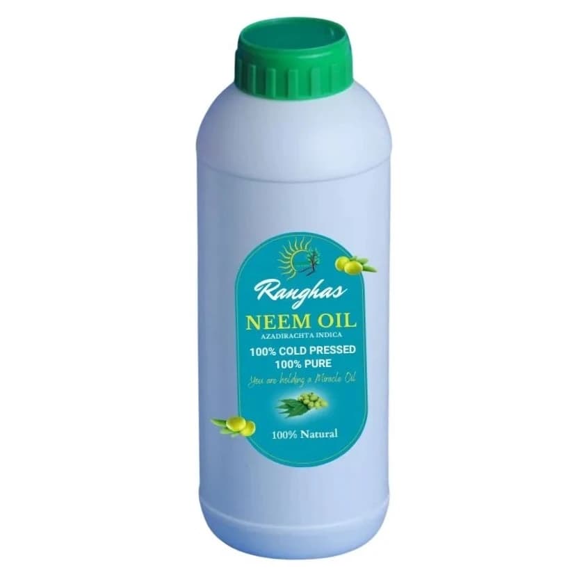 Ranghas Cold-Pressed Neem Oil 300 PPM, Natural Pest Control, Antifungal & Antibacterial