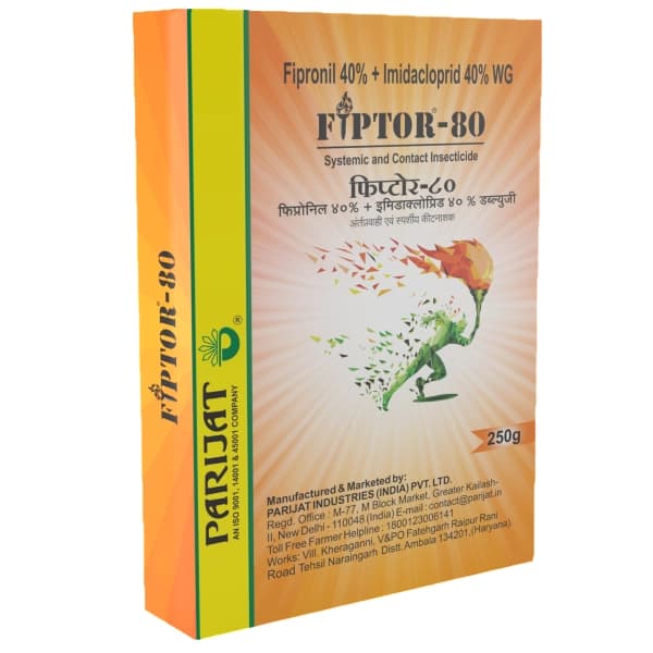 Parijat Fiptor-80 Insecticide Fipronil 40% + Imidacloprid 40% WG For Crop Protection
