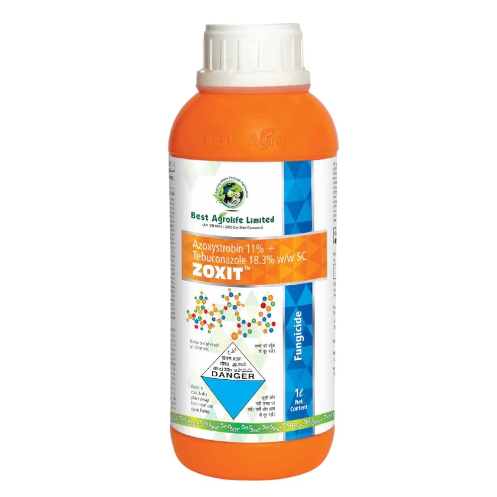 Best Agrolife Zoxit Azoxystrobin 11% + Tebuconazole 18.3% SC Fungicide, Broad-Spectrum Crop Protection