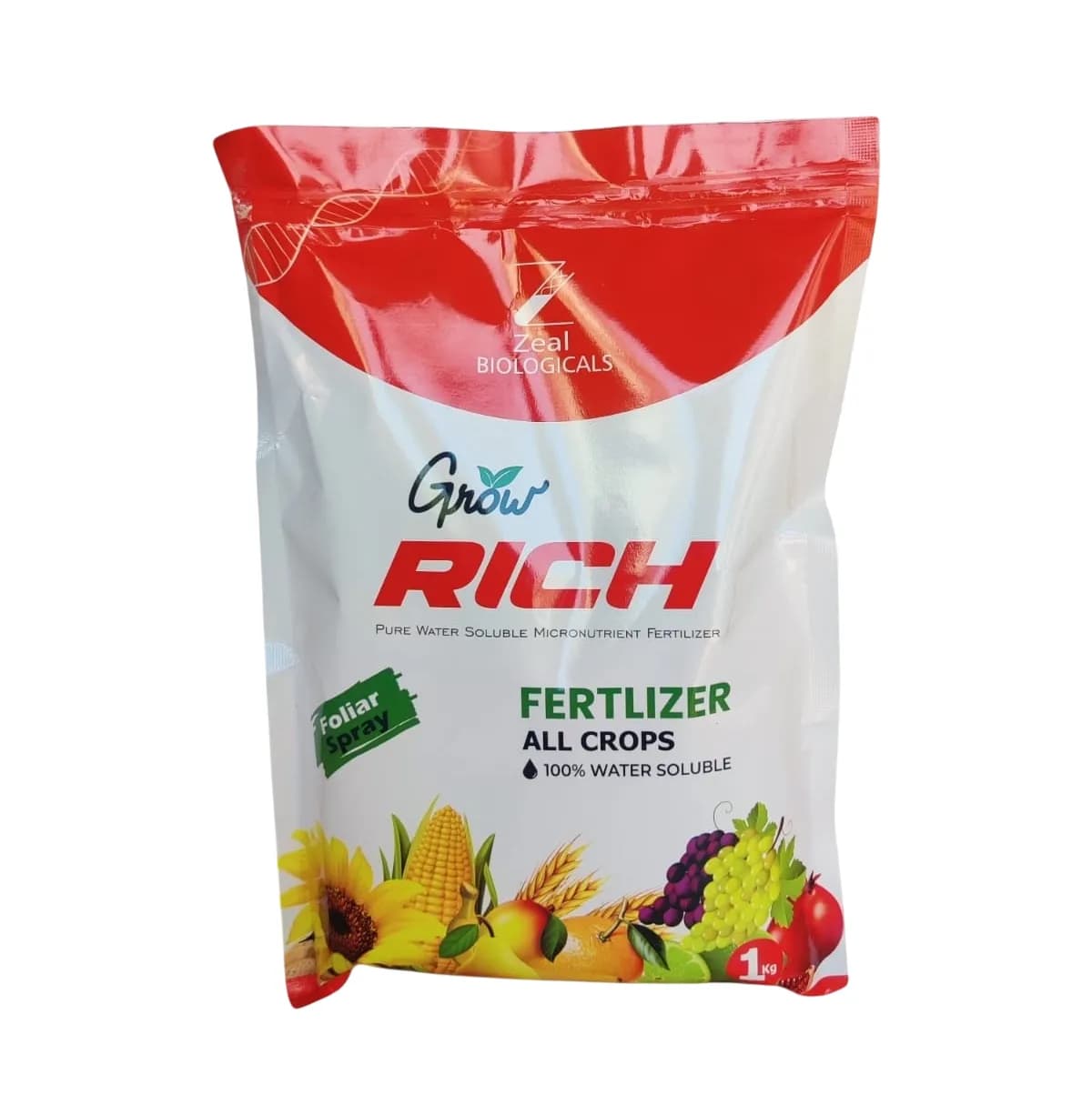 Zeal Biologicals Grow Rich NPK 19:19:19, Fertilizer Complete Water Soluble Plant Nutrition - Image 1