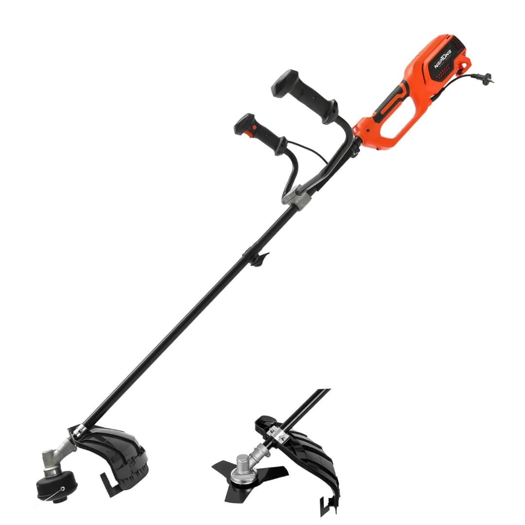 Neptune BC-1800E 2 In 1 Corded Electric Brush Cutter And Trimmer, 1800W, 7500RPM, 2 Types Blade, Ideal Grass Cutter For Home Garden