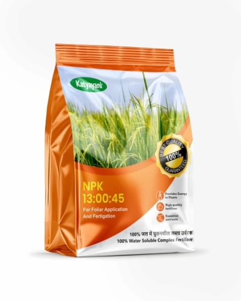 Katyayani NPK 13:00:45 Potassium Nitrate, 100% Water Soluble Fertilizer For Foliar & Fertigation