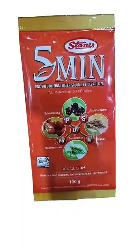 T Stanes 5 MIN Zinc Solubilizing Water Soluble Bio Fertilizer, Few Selective Enzymes Reduces The Effect Of Stress Hormones - Image 1