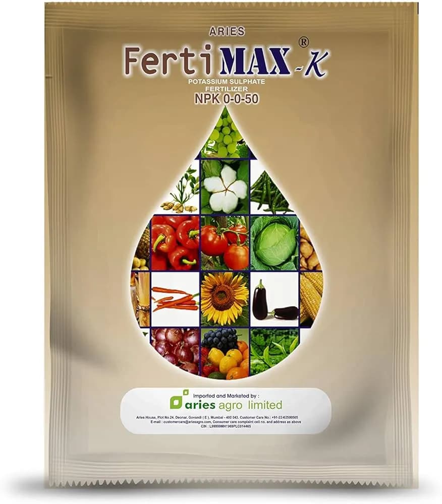 Aries FertiMax NPK 00:00:50 Potassium Sulphate Fertilizer, Supports Increased Flowering, Fruit Development, And Higher-Quality Yields - Image 1