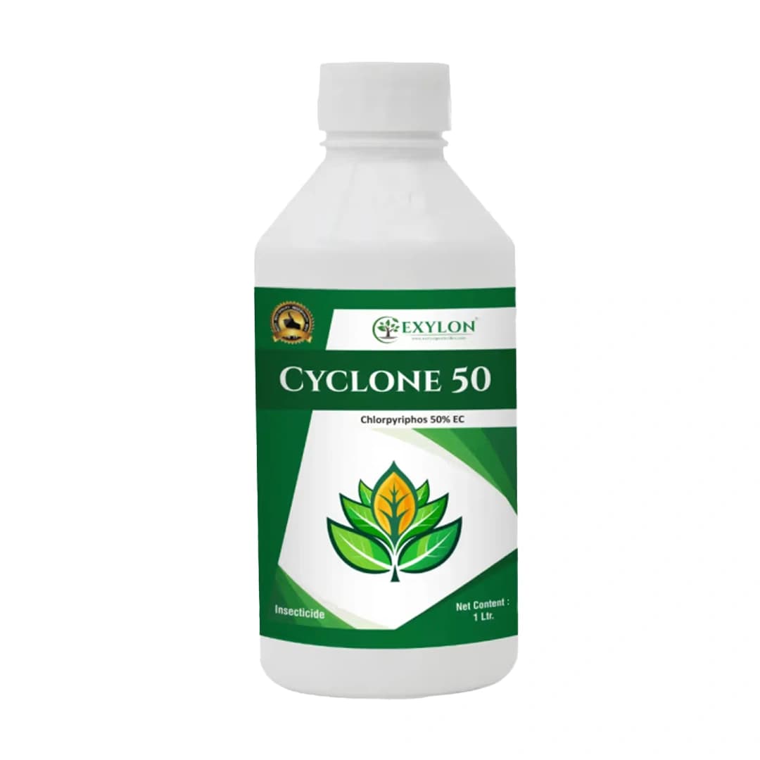 Exylon Cyclone 50 Chlorpyriphos 50% EC Insecticide, Broad-Spectrum, Effective Sucking And Chewing Pests For Crops - Image 1