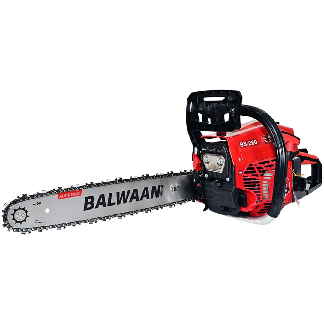 Balwaan BS-280 Supremo Chainsaw, 62cc Engine, 2 Stroke Petrol Operated, 1 Year Warranty