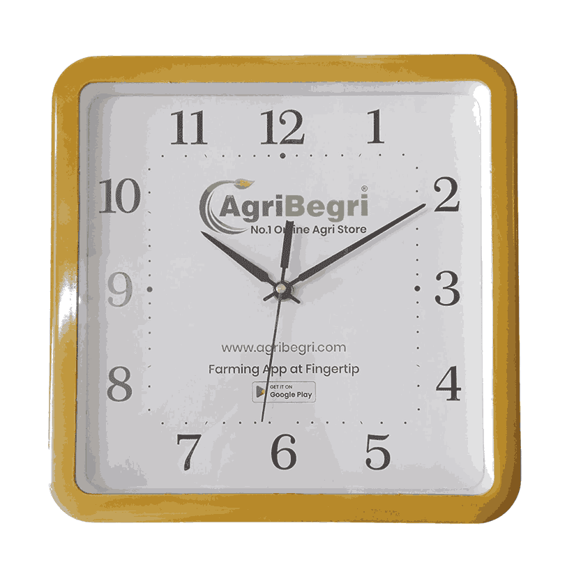 AgriBegri Square Wall Clock, Stylish, Durable Plastic Analog Clock For Home And Office - Image 3