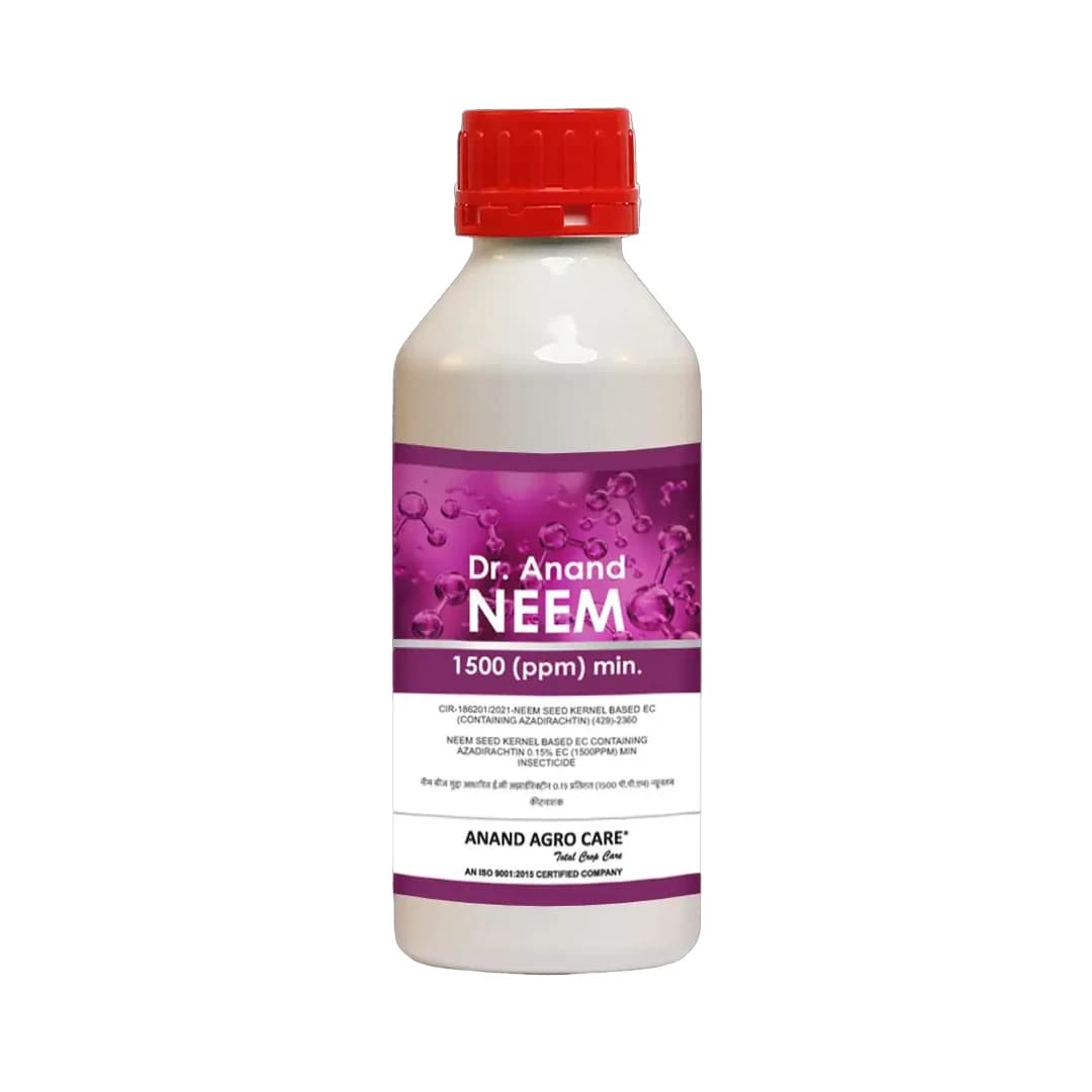 Dr. Anand Neem 0.15% Bio Insecticide, Prepared From Azadirachtin 1500 PPM and Neem Seeds Kernels Extract