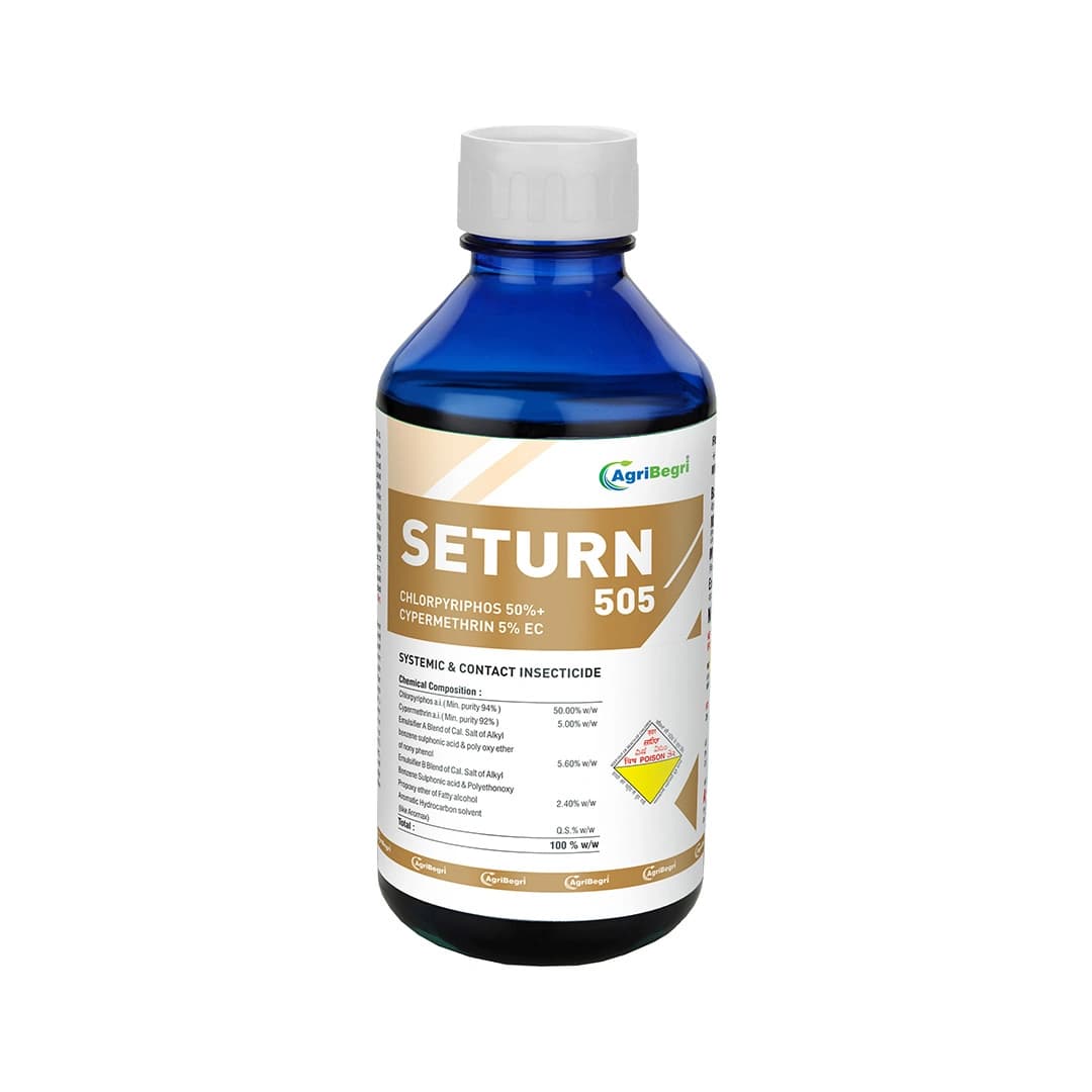 Seturn 505 - Chlorpyriphos 50% + Cypermethrin 5% EC Insecticide With Contact and Systemic Action