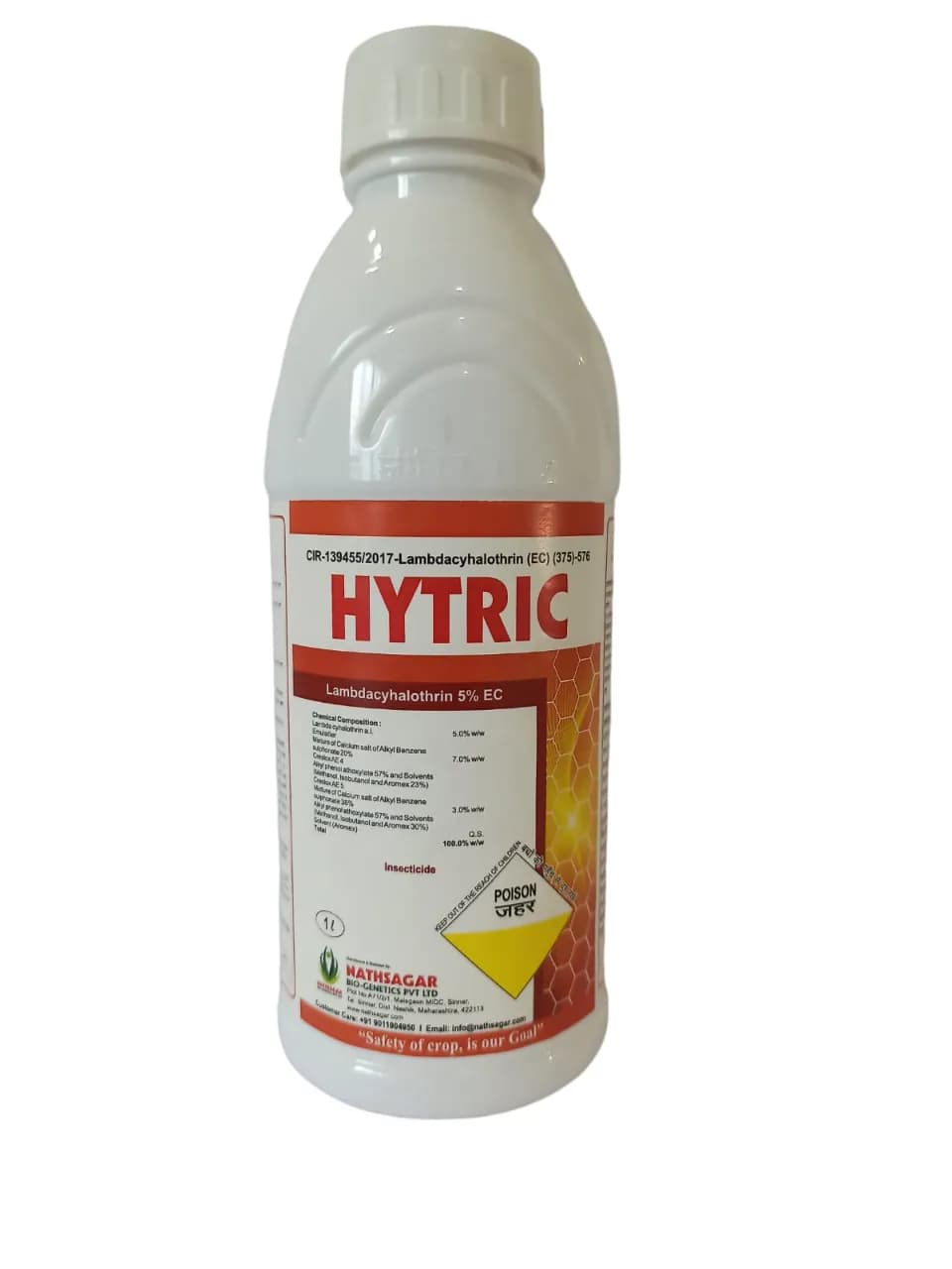Nathsagar HYTRIC Lambda Cyhalothrin 5% EC Insecticide, Contact and Systemic Control - Image 1