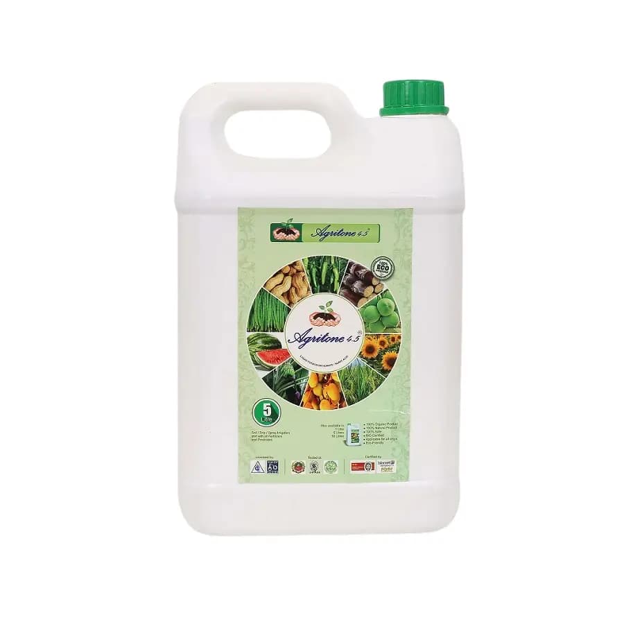 Agritone 4.5 Liquid Humic Acid. Increases root development and stimulates plant enzymes. Protects plant from Chlorosis. - Image 1