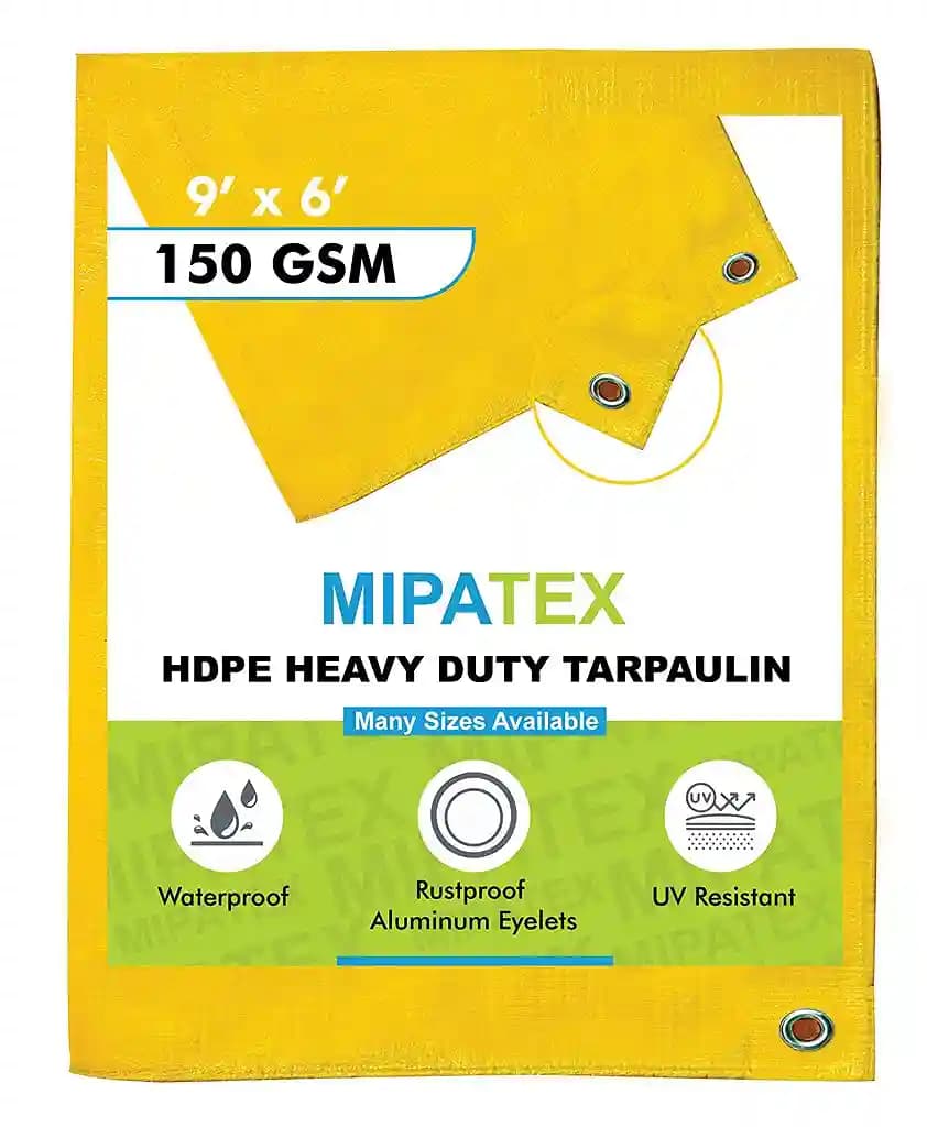 Mipatex Tarpaulin 150 GSM Waterproof Multipurpose Plastic Heavy Duty with Aluminium Eyelets. - Image 4