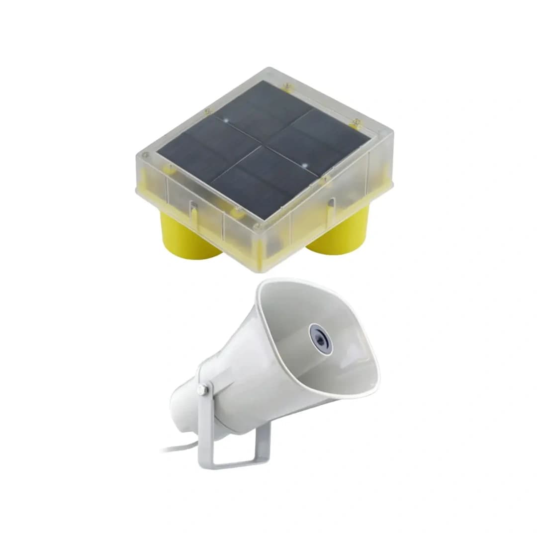 Radhe Agri Solar Smart Animal Repellent Light, Flashing Red LED Light, Real Animal Audio Output, Day & Night Sensor