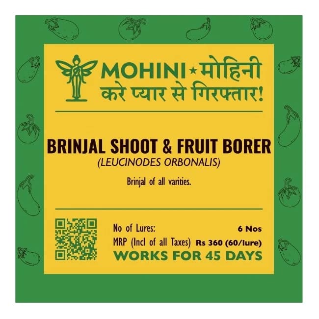 Biowall Mohini Brinjal Shoot And Fruit Borer Pheromone Lure For Leucinodes Orbonalis Control - Image 1