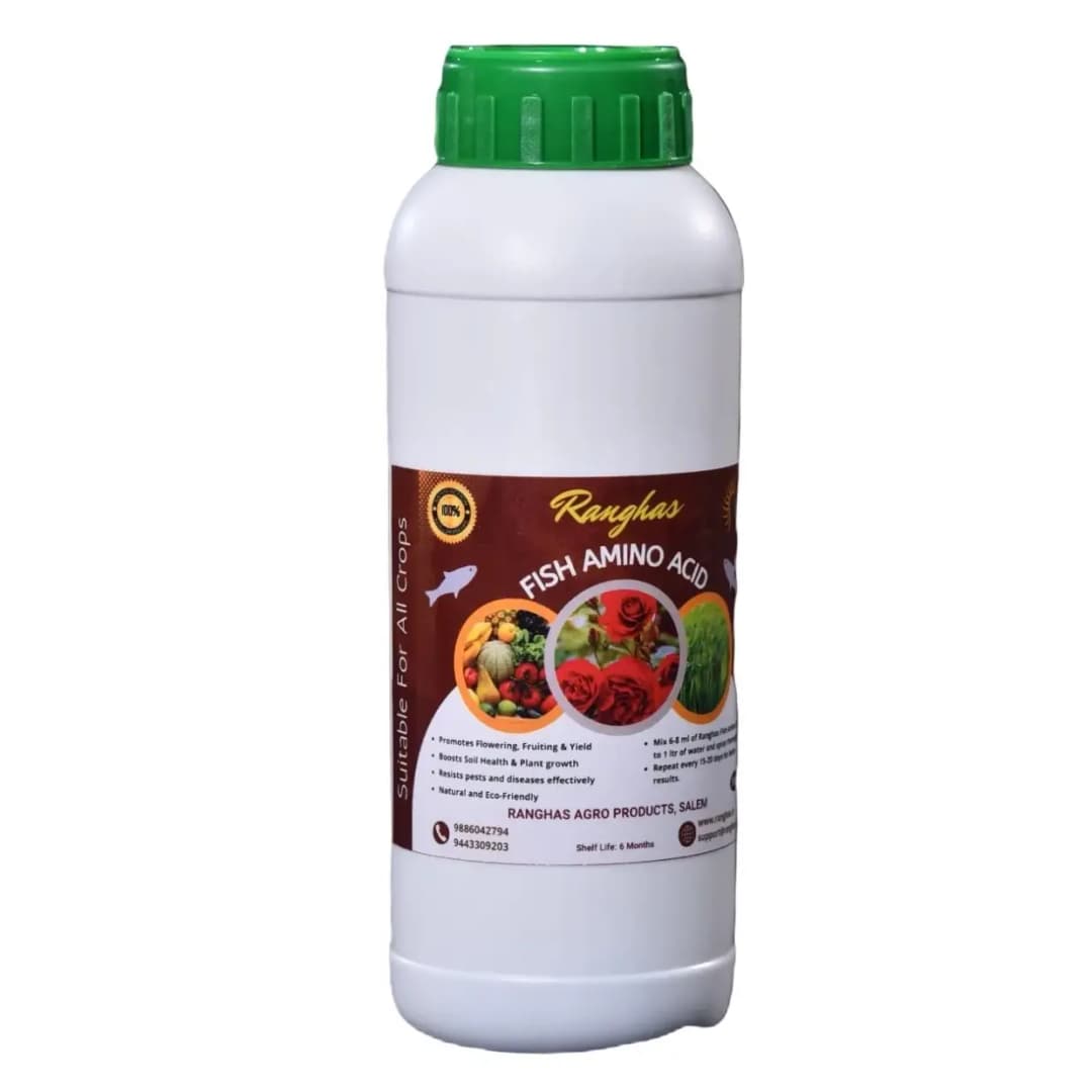 Ranghas Fish Amino Acid Plant Growth Promoter, Ideal For Flowering Plants, Leafy Vegetables, And Potted Plants