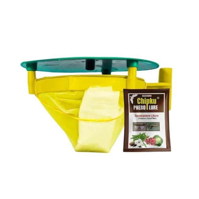 Chipk Pheromone Trap Funnel With Spodoptera Litura Lure For Brown Spotted & Tobacco Caterpillar, Useful In Cotton, Sunflower, Caster, Groundnut Crops.