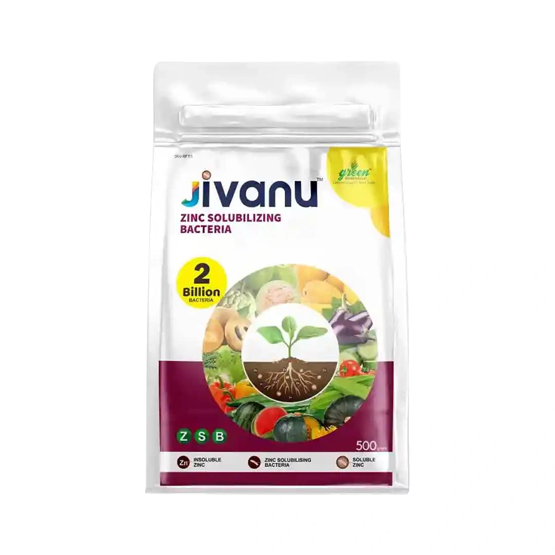 Jivanu Zinc Solubilizing Bacterial BioFertilizer (ZSB) , For All Plants and Home Garden Ecofriendly - Image 2
