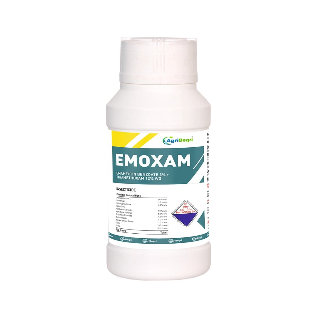 Emoxam - Emamectin Benzoate 3% + Thiamethoxam 12% WG, Powder Insecticide for Plants.