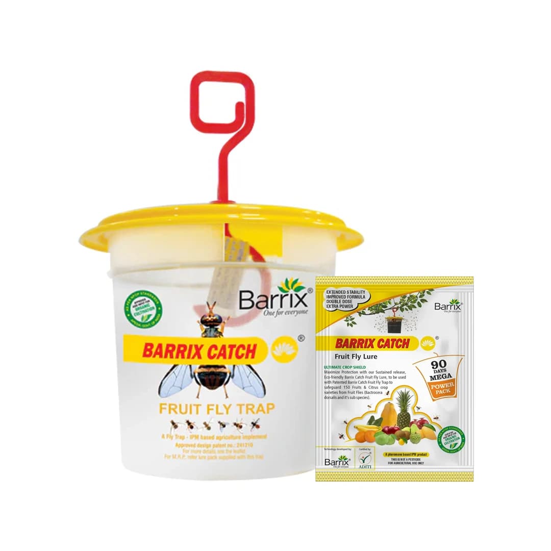 Barrix Catch Fruit Fly Trap Set , Pheromones Trap and Lure, Can Be Used For Fruit And Commercial Crops, Bactrocera dorsalis. - Image 1