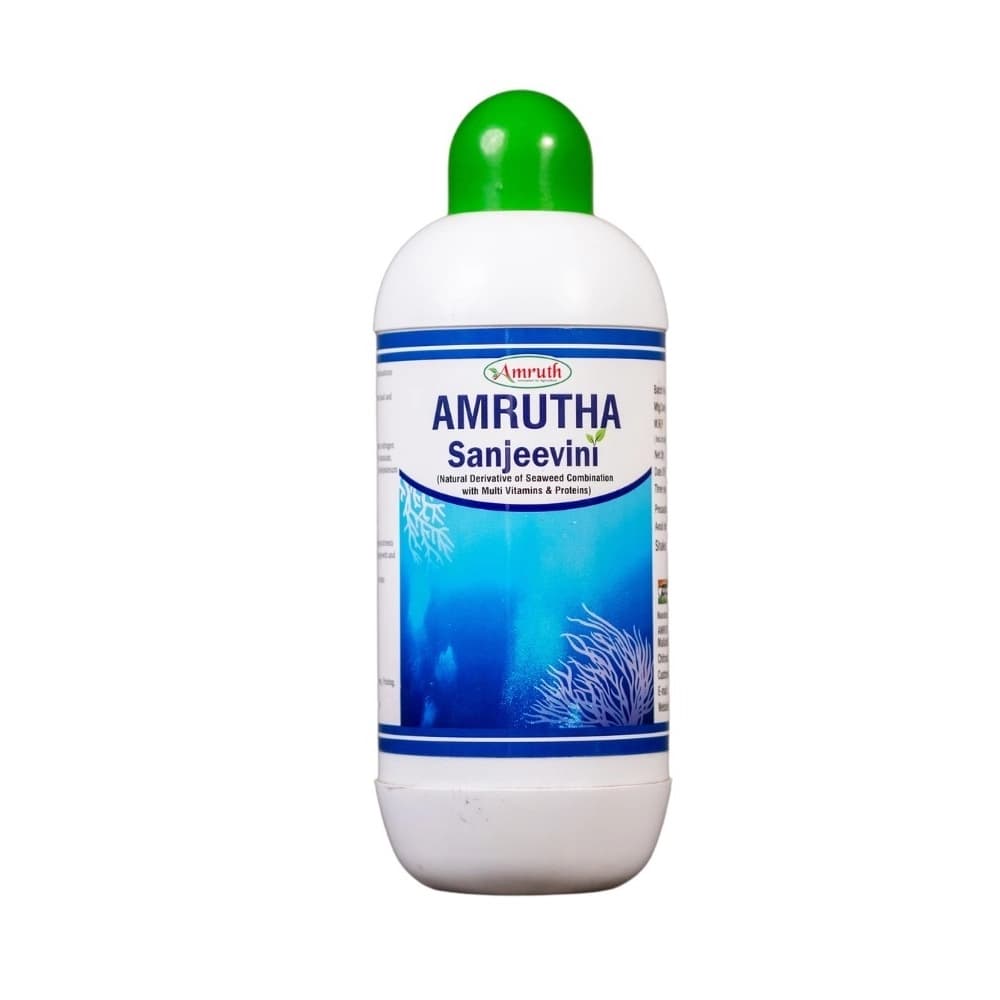 Amruth Sanjeevini Plant Growth Enhancer, Organic Bio-Fertilizer, Natural Derivate of Seaweed Combination with Multi Vitamins & Proteins