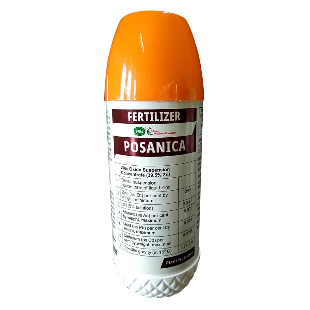 Swal POSANICA Zinc Oxide Suspension Concentrate 39.5% Zn Fertilizer, Foliar and Drenching Suitable for All Crops