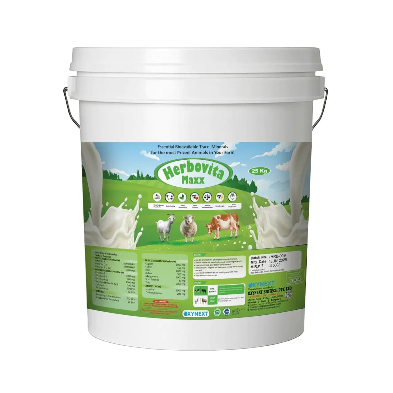 OXYNEXT Herbovita Maxx Mineral Mixture Powder For Improve Milk SNF And Fat - Image 1