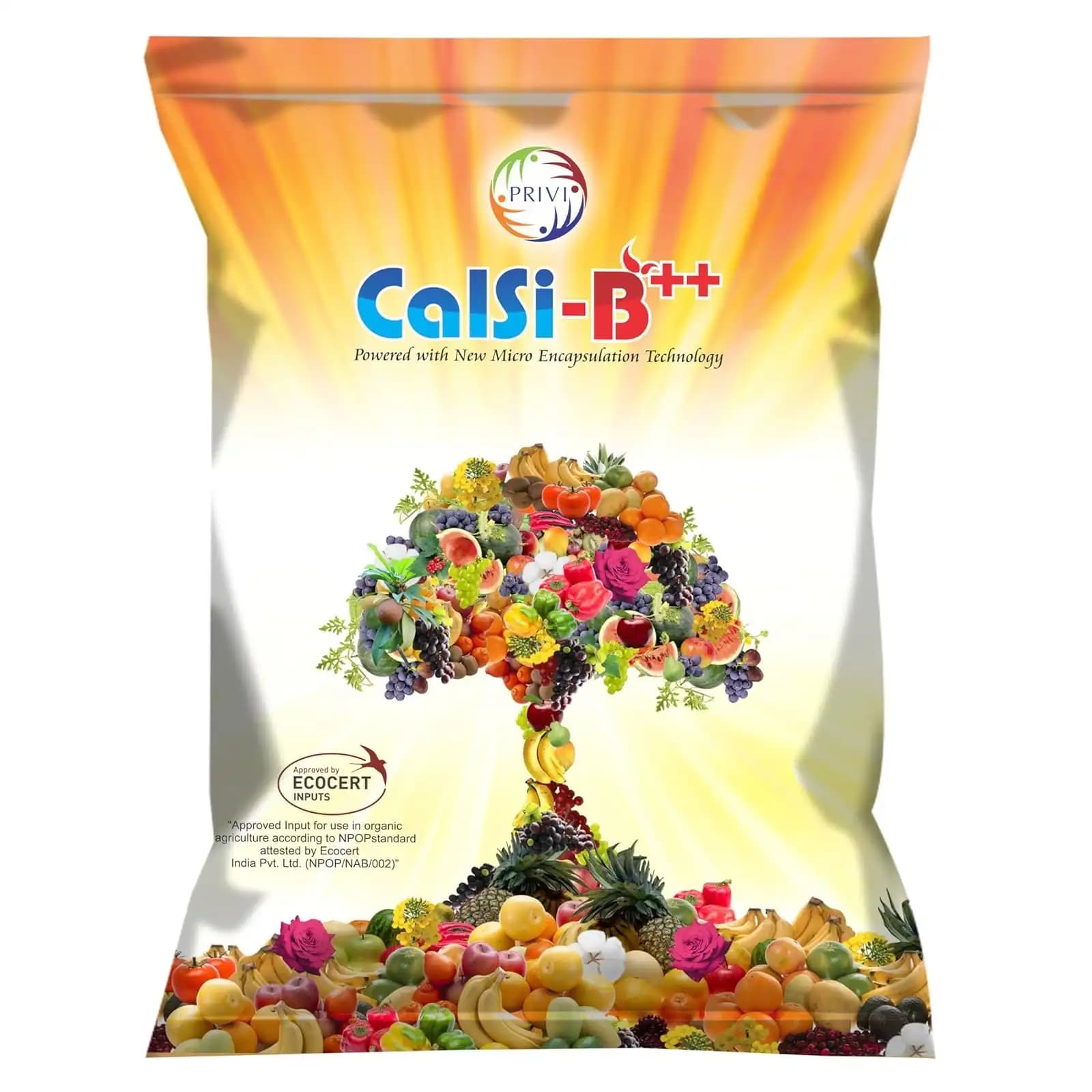 Privi Calsi-B Double Plus, Chelated Calcium And Boron Fertilizer For Enhanced Fruit Yield Supplement with Encapsulated Silicon - Image 1