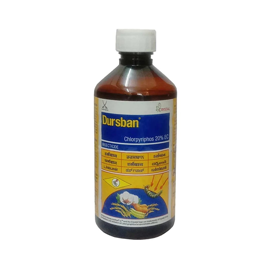 Crystal Dursban Insecticide - Broad Spectrum Sucking & Chewing Pest Control