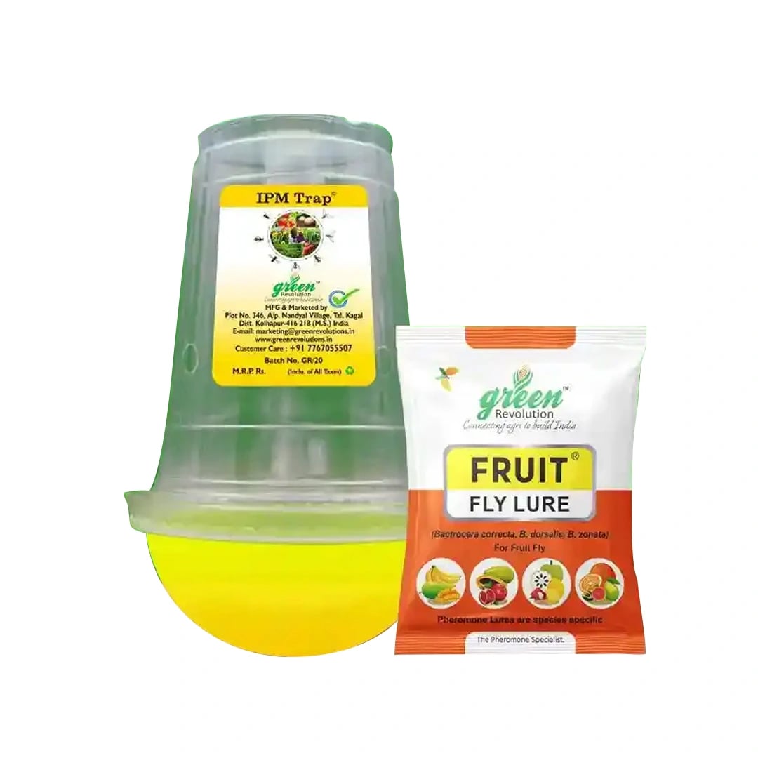 Fruit Fly pheromone Trap Set For 1 Acre and Lure For Bactrocera Correcta, Zonata, Dorsalisa.