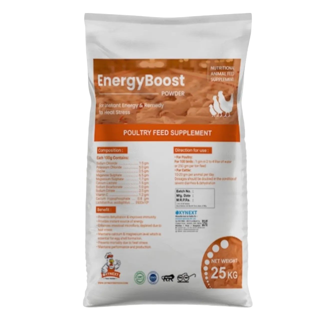 OXYNEXT Energy-Boost Poultry Feed Supplement For Instant Energy & Heat Stress Care