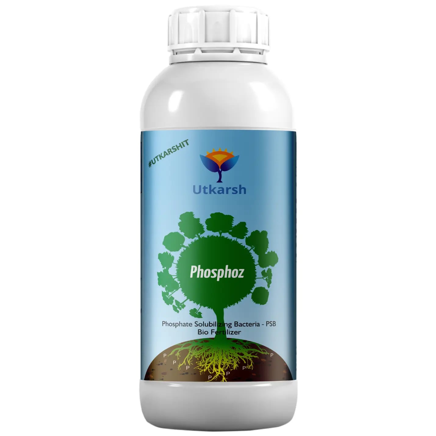 Utkarsh Phosphoz (Phosphate Solubilizing Bacteria - PSB) Biological Fertilizer, Promotes Soil Health and Improves Soil Structure